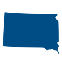 South Dakota state map. Map of the U.S. state of South Dakota. png