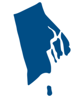 Rhode Island state map. Map of the U.S. state of Rhode Island. png