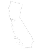 California stato carta geografica. carta geografica di il noi stato di California. png