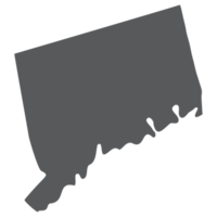 Connecticut state map. Map of the US state of Connecticut. png