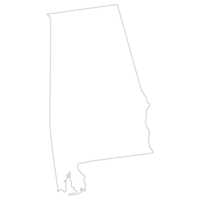 Alabama stato carta geografica png