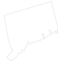 Connecticut state map. Map of the US state of Connecticut. png