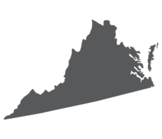 Virginia state map. Map of the U.S. state of Virginia. png