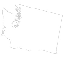 Washington state map. Map of the U.S. state of Washington. png