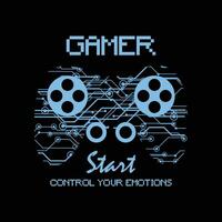 Game stylish t-shirt and apparel abstract design. Vector print, typography, poster