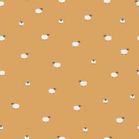 Nursery seamless pattern with little sheep. vector
