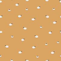 Nursery seamless pattern with little sheep. vector