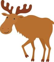 Illustration of moose cartoon. Vector illustration