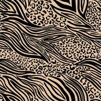 Zebra and leopard skin. vector