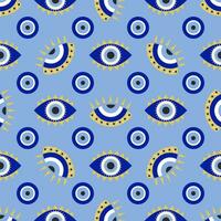 Evil eyes seamless pattern vector