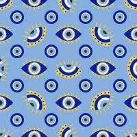 Evil eyes seamless pattern vector