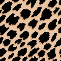 Leopard skin. Seamless pattern with animal print. vector