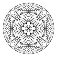 Mandala for coloring book. vector