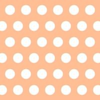 Peach fuzz and white polka dot vector seamless pattern