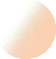 Vector halftone effect circle peach fuzz colour isolated on white background