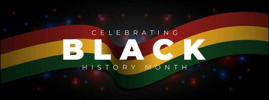 Black History Month Celebration Background Vector Illustration