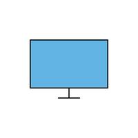 computadora tecnología icono. línea, glifo y lleno contorno vistoso versión, monitor monitor pantalla contorno y lleno vector signo. símbolo, logo ilustración. diferente estilo íconos colocar. vector gráficos