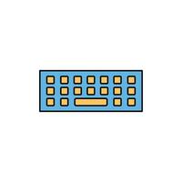 Computer Technology icon. Line, glyph and filled outline colorful version, Monitor Display Screen outline and filled vector sign. Symbol, logo illustration. Different style icons set. Vector graphics