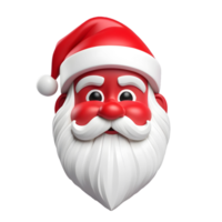 ai gerado uma 3d santa claus cabeça em isolado transparente fundo png. gerado com ai png