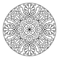 Mandala for coloring book. vector