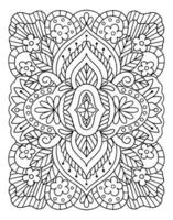 Floral pattern for coloring book. vector