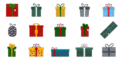 Flat Christmas Presents png