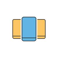 Computer Technology icon. Line, glyph and filled outline colorful version, Monitor Display Screen outline and filled vector sign. Symbol, logo illustration. Different style icons set. Vector graphics
