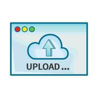 illustration of upload vector