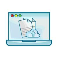 illustration of upload vector