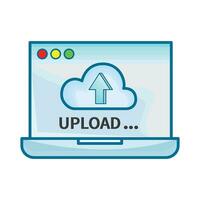 illustration of upload vector