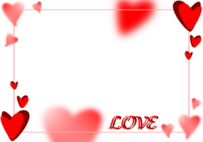 Valentine Frame Border. Love Heart Background png