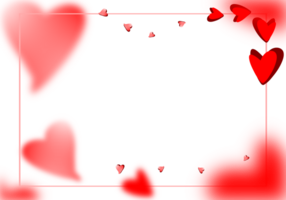 Valentine Frame Border. Love Heart Background png