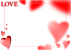 Valentine Frame Border. Love Heart Background png