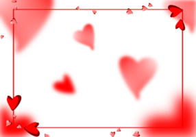 Valentijn kader grens. liefde hart achtergrond png