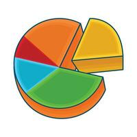 illustration of pie chart vector