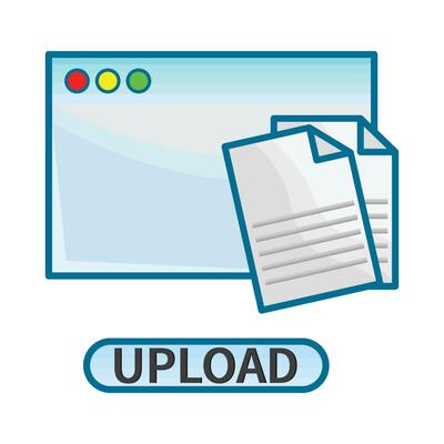 illustration of upload