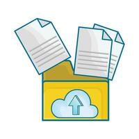 illustration of upload folder vector