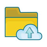 illustration of upload folder vector