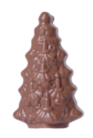 Chocolate Christmas tree isolated. Christmas and New Year's chocolate treat. png