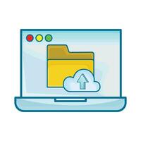 illustration of upload folder vector