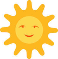 AI generated Cheerful Sun Clipart with Transparent Background png