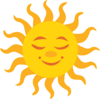 ai gerado alegre Sol clipart com transparente fundo png