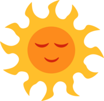 AI generated Cheerful Sun Clipart with Transparent Background png