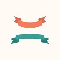 Ribbons design elements in white background vector