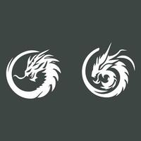 Dragon vector icon illustration design logo template