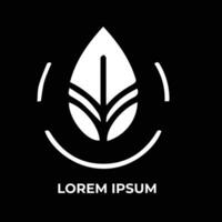 hojas icono vector aislado en negro antecedentes. varios formas de verde hojas de arboles y plantas. elementos para eco y bio logotipos