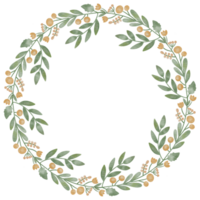 Illustration of flower wreath for invitation,wedding. png