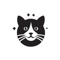 gato silueta logo diseño vector ilustración