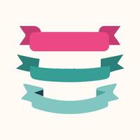 Ribbons design elements in white background vector
