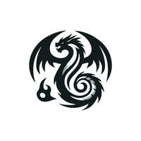 Dragon vector icon illustration design logo template